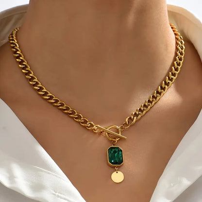 Chunky Chain Smaragdi Pendant Kaulakoru | Kulta