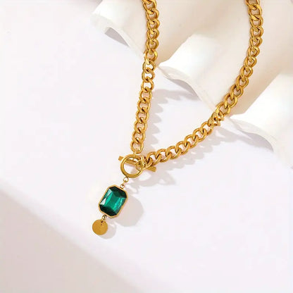 Chunky Chain Smaragdi Pendant Kaulakoru | Kulta
