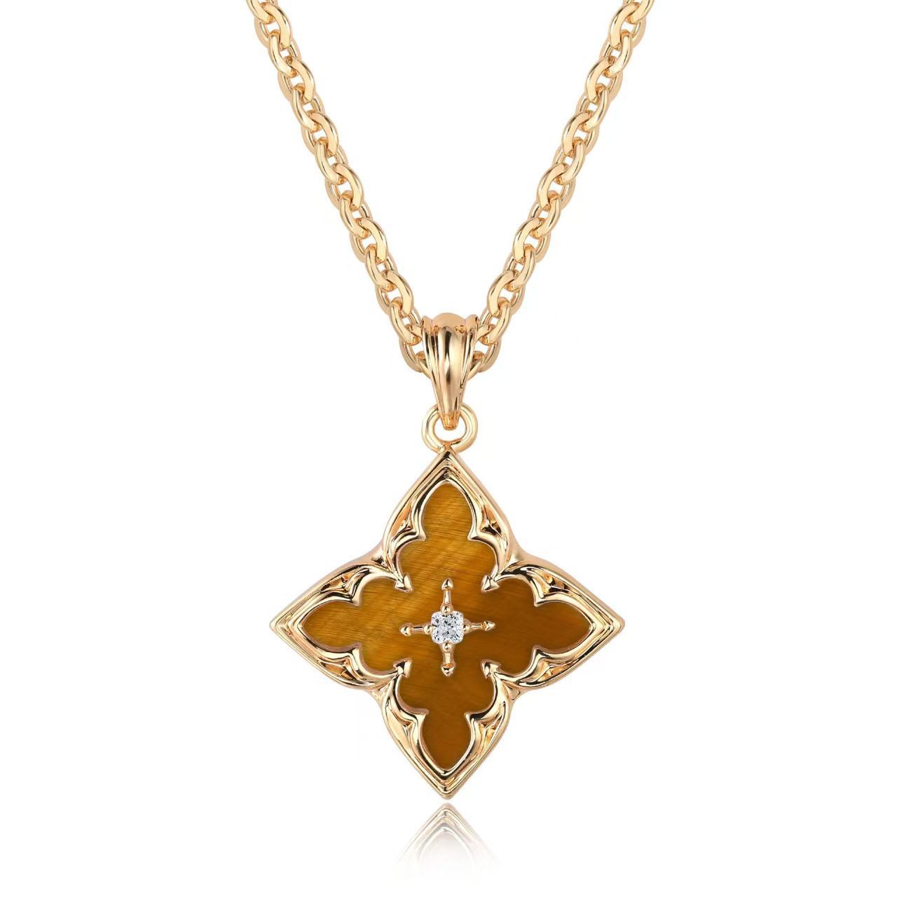 Blue Clover Pendant Kaulakoru | Kulta