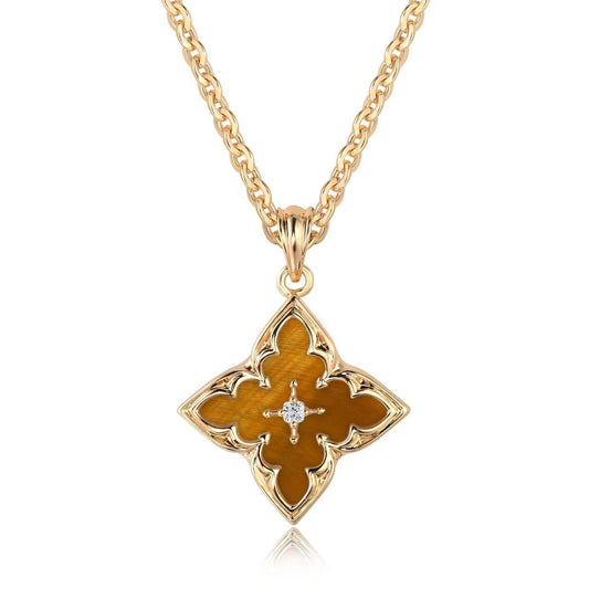 Brown Clover Pendant Kaulakoru | Kulta
