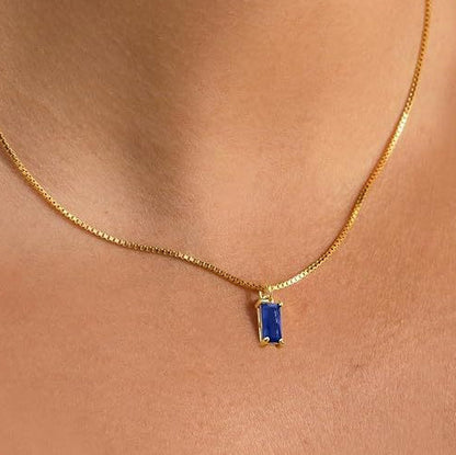 Minimalist Safiiri Pendant Kaulakoru | Valkoinen Kulta