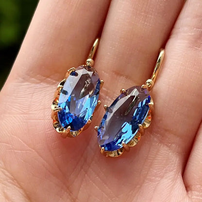 Golden Blue Bloom Korvakorut | Kulta