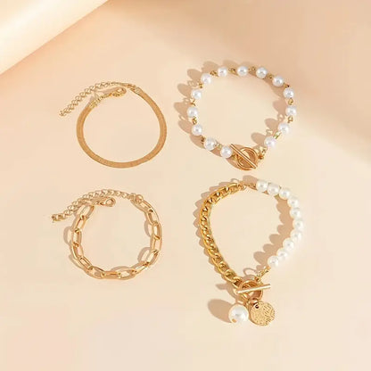 Chic Kulta 4-Piece Rannekorusetti - Snake, Helmet & Links | Kulta